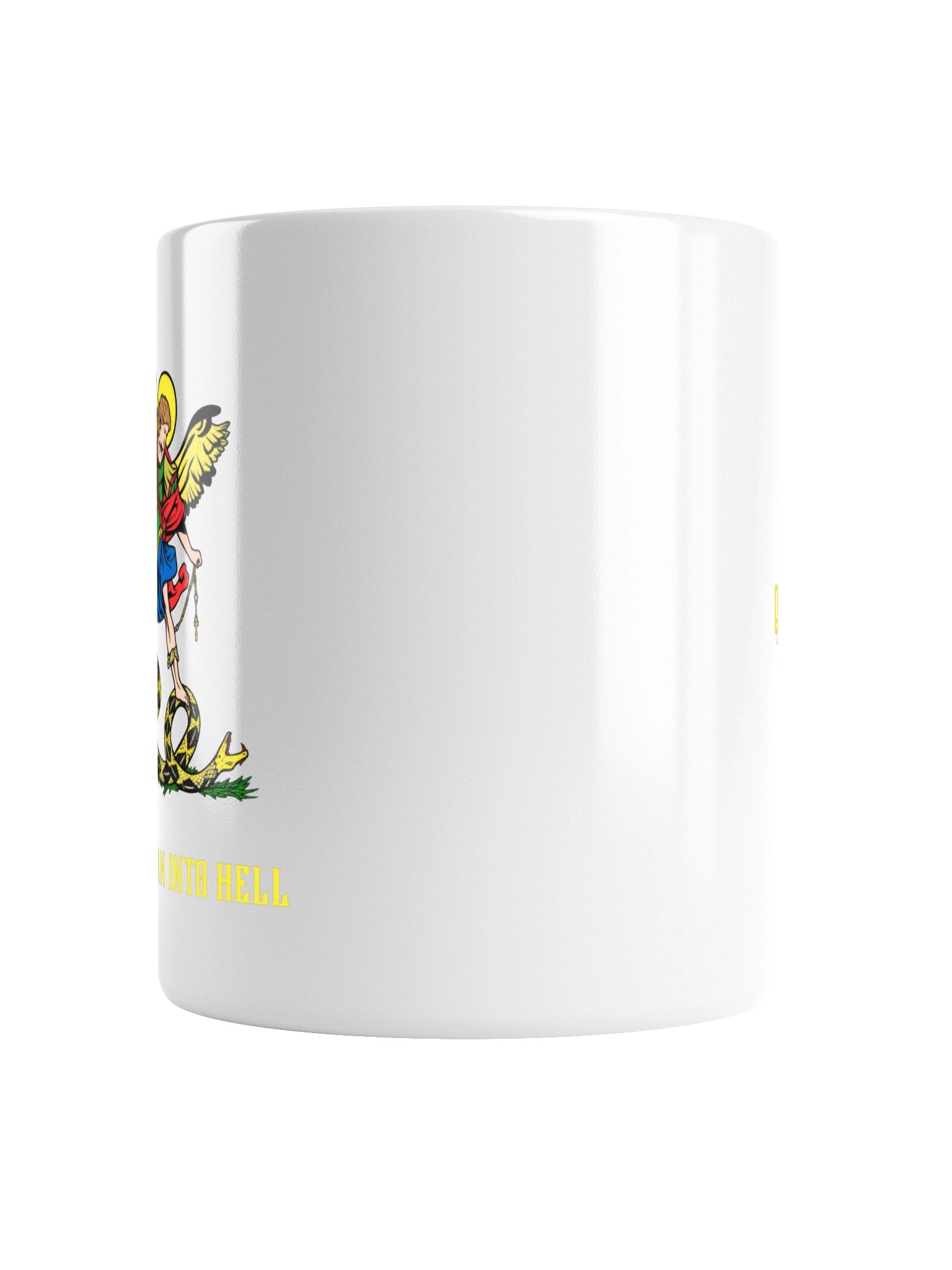 Saint Michael 'Cast Satan into Hell' - white mug product image (4)