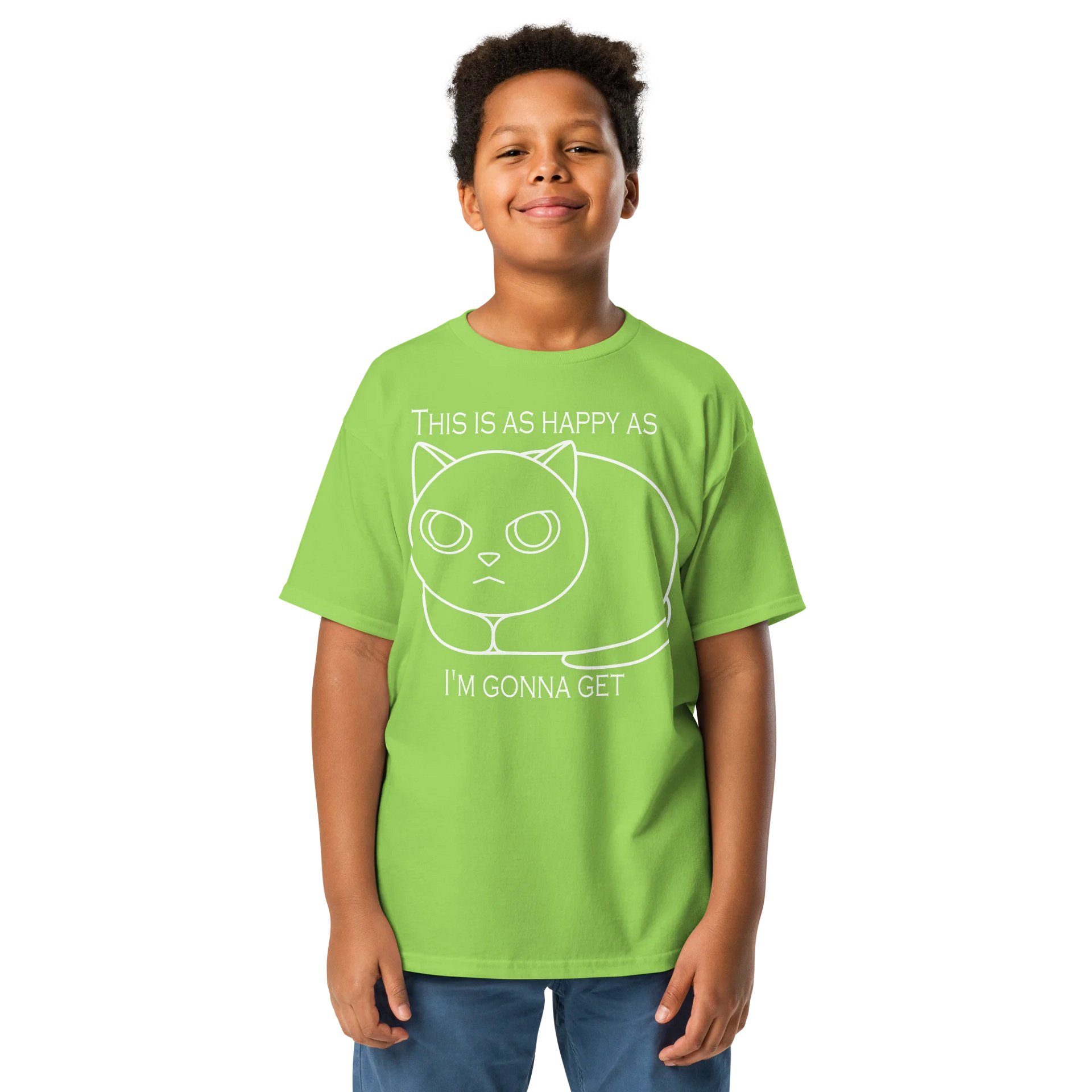 Happy Grumpy Cat - Unisex Youth Heavyweight T-shirt product image (1)