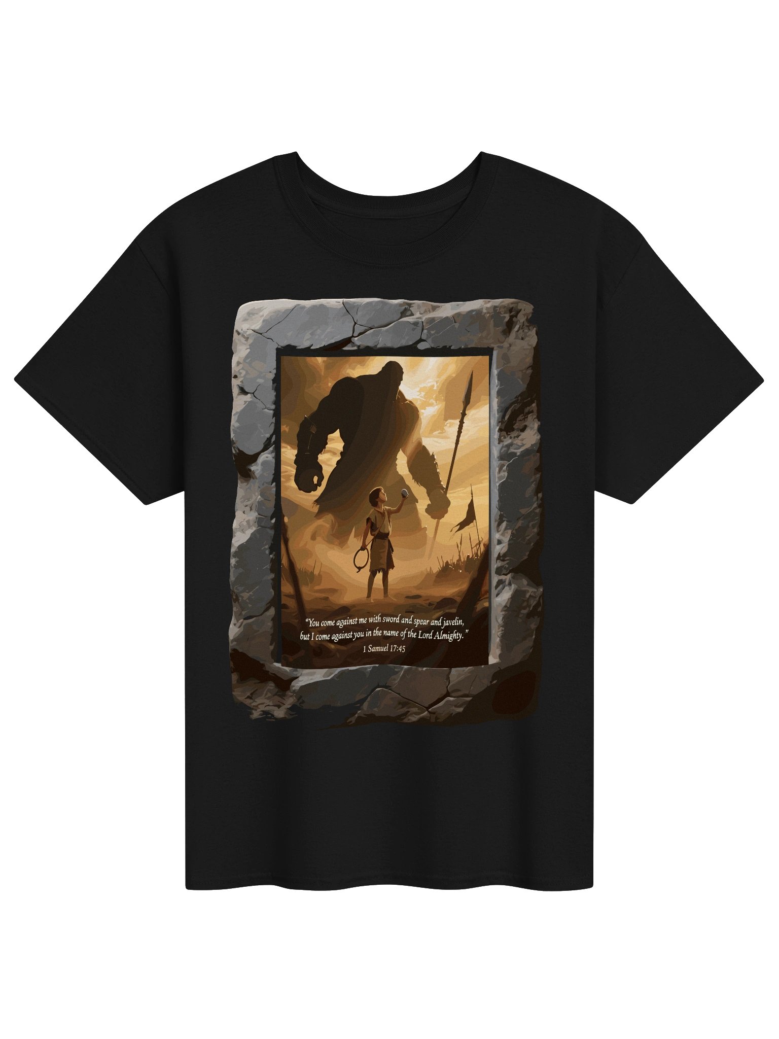 David vs Goliath Bible Verse Graphic Tee product image (1)