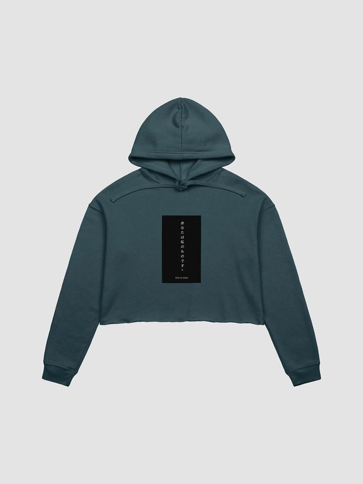 You're Mine Japanese Text Crop Hoodie product image (1)