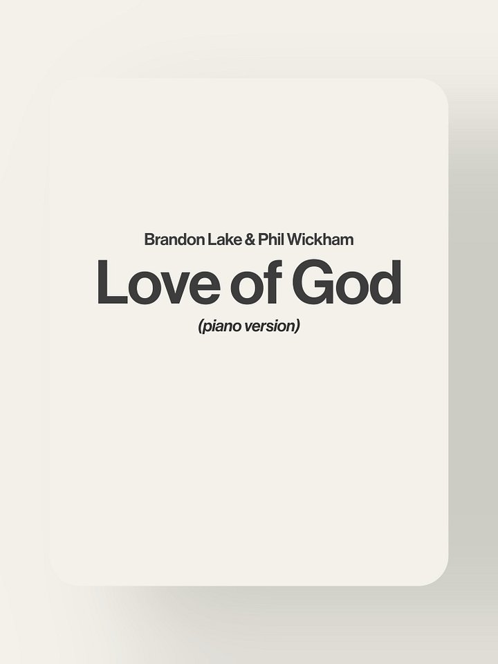 Love of God - Brandon Lake & Phil Wickham product image (1)