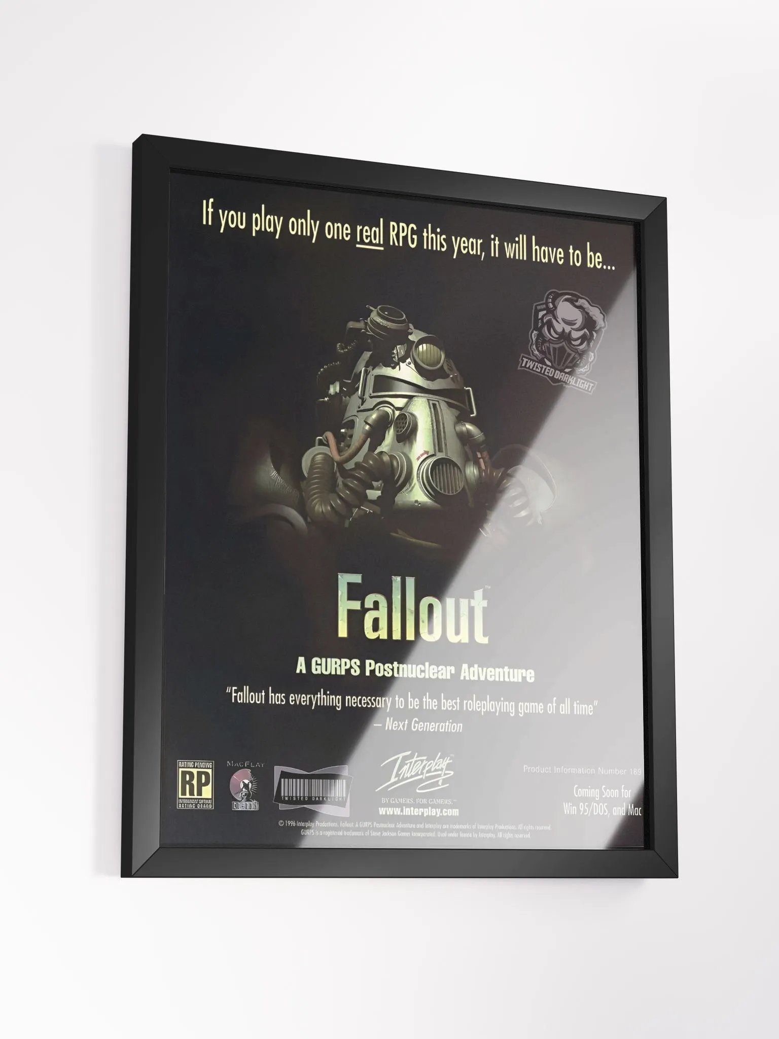 Retro Poster - Fallout Pre-release advert Poster from 1996. Size 16" x 20" product image (3)