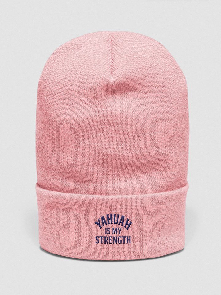 YAHUAH IS MY STRENGTH Embroidered Beanie product image (1)