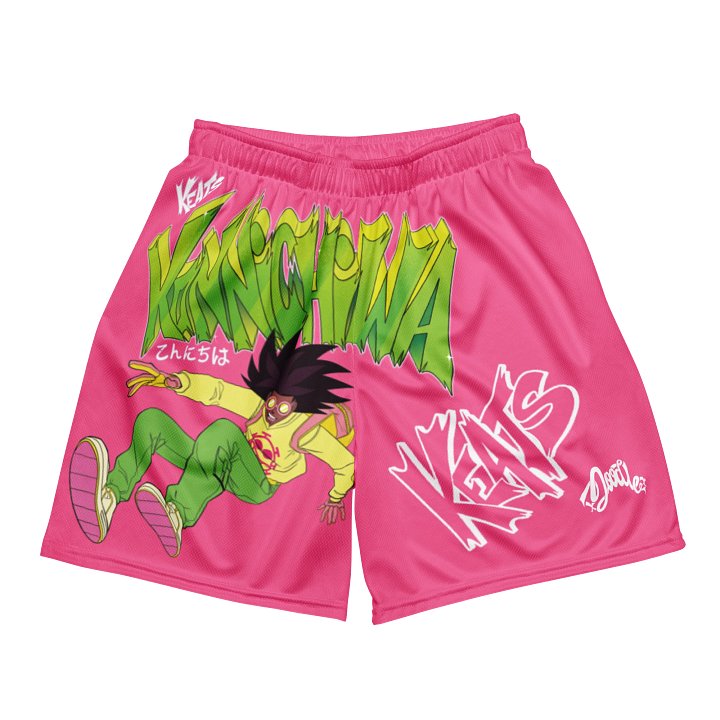 KONNICHIWA - Pink Mesh Shorts (with pockets) product image (1)