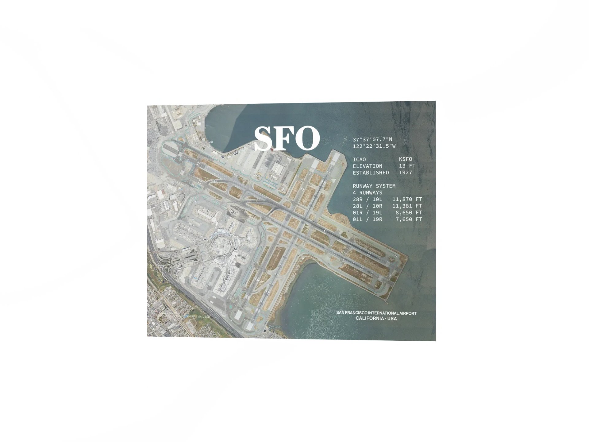 SFO - San Francisco International Airport Aerial Poster product image (4)