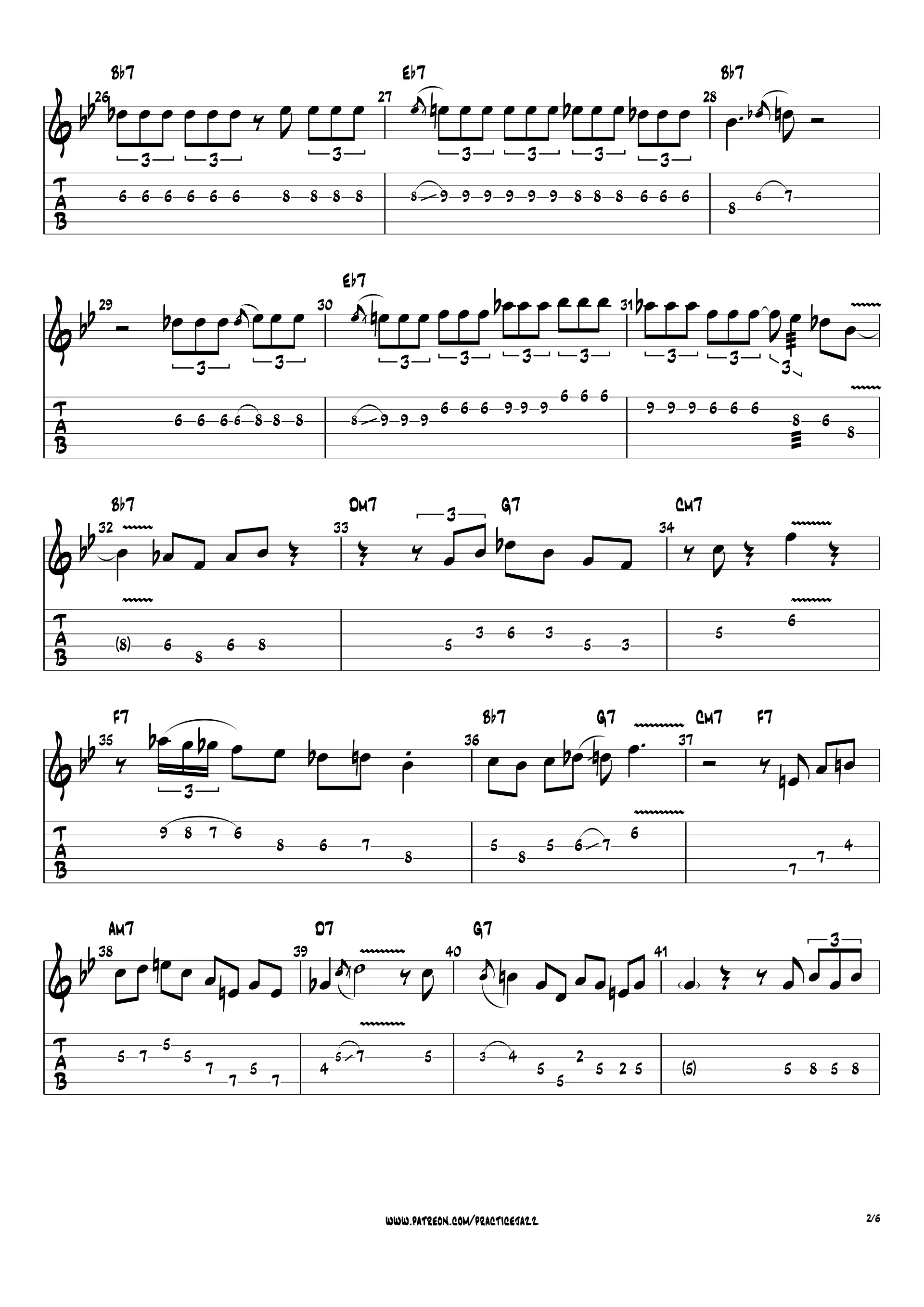 (Transcription GP) All Night Long - Kenny Burrell Solo Transcription product image (3)