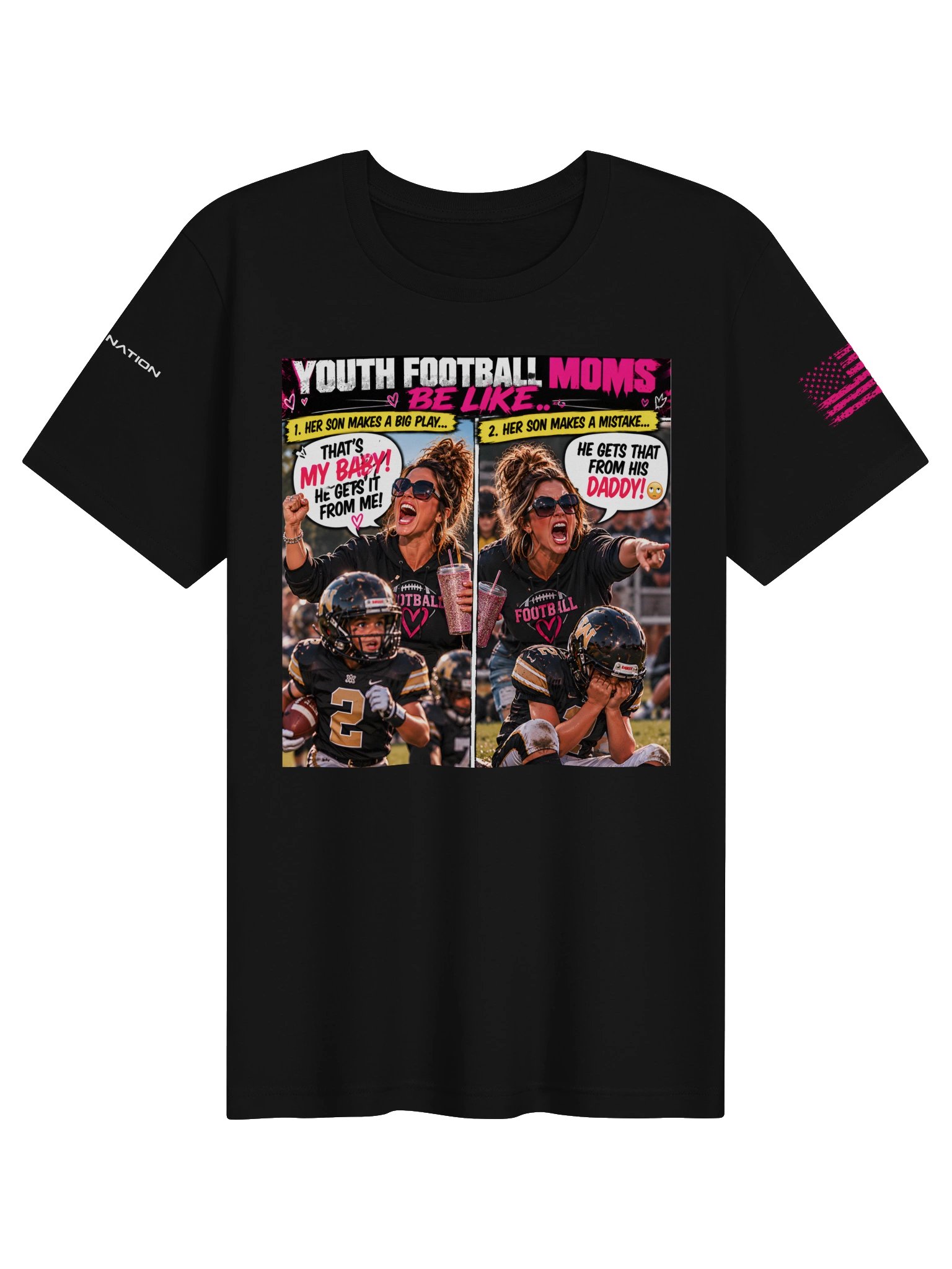 Youth Football Moms Be Like… | BEAST NATION Graphic Tee product image (1)