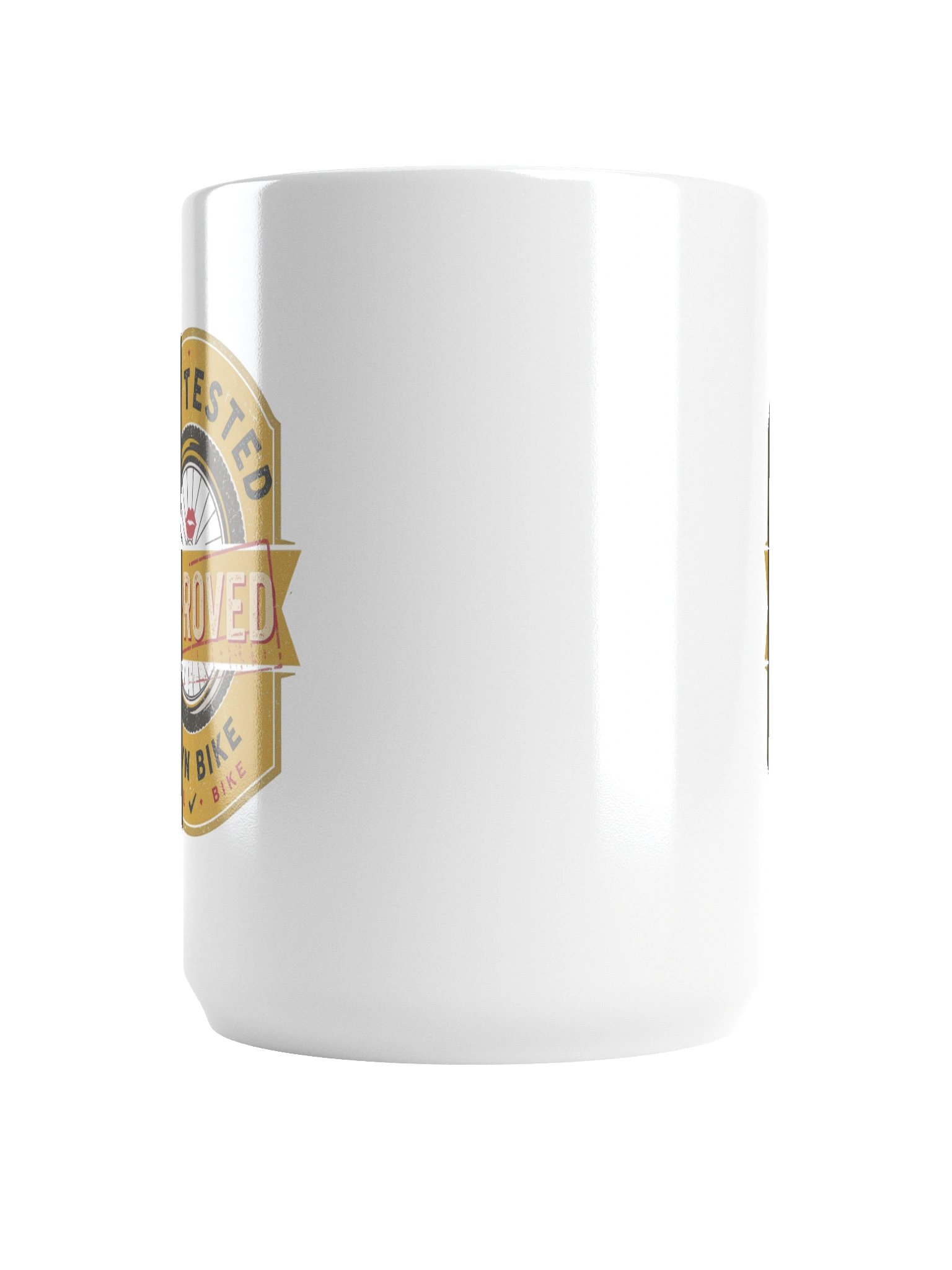“Road Tested & Approved” Mug 🚲☕ | The Town Bike | Funny Coffee Cup | 15oz Glossy White product image (6)