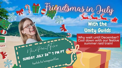 🏖️🎄 Sandcastle holidays coming through! The Twitch Unity Guilds Friendsmas Raid Train is pulling onto your shores! Grab your ...