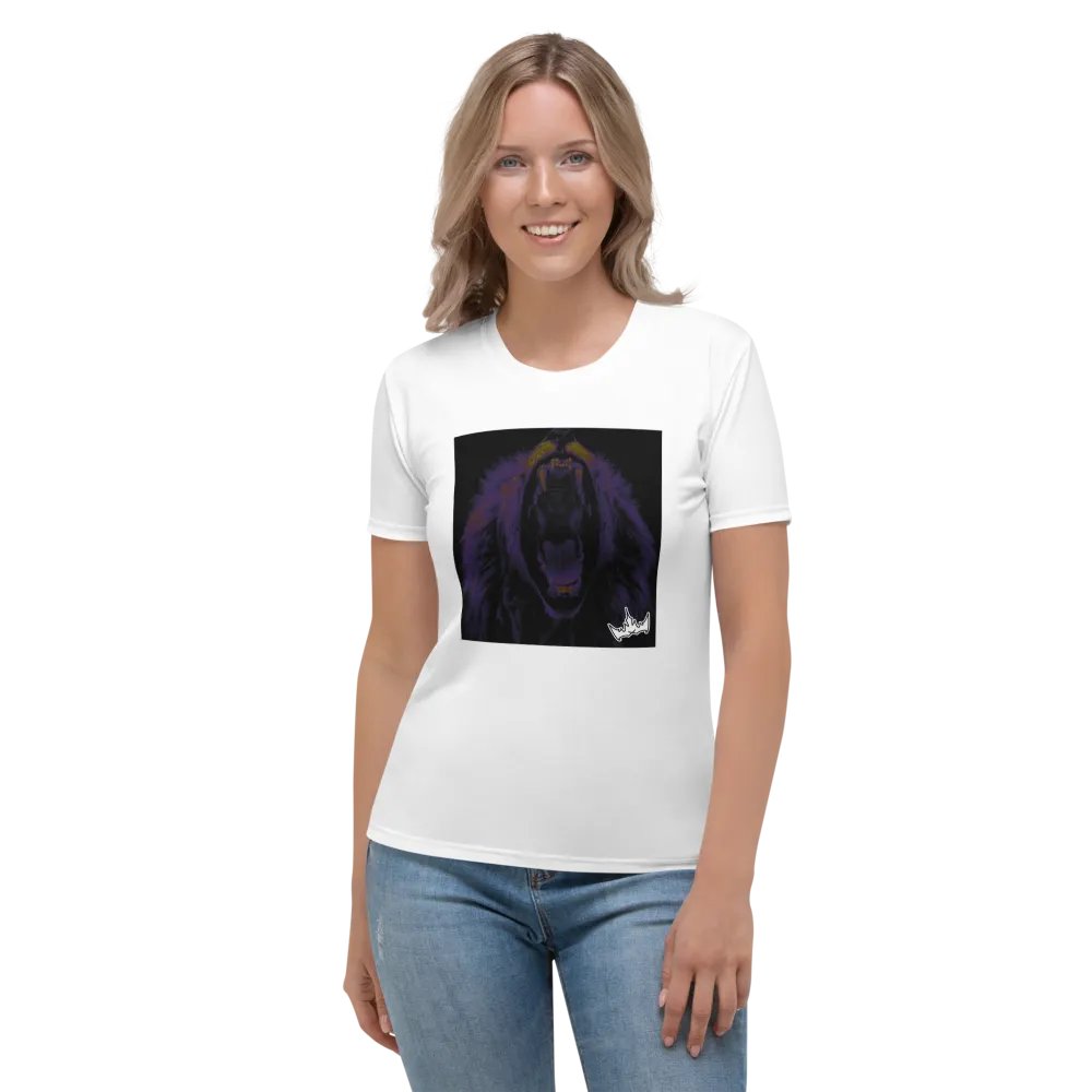 “FIRE” & CROWN™ logo print—short-sleeve crew women’s (box-cutout) product image (1)