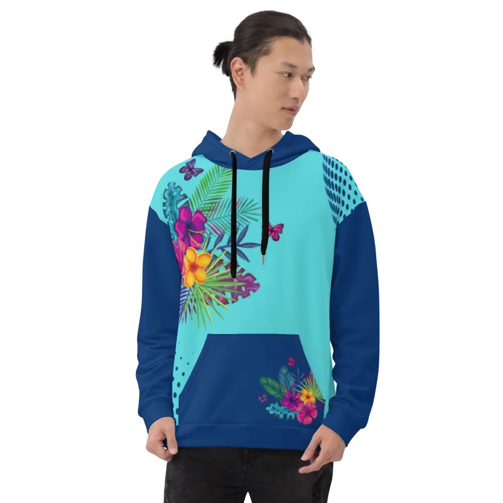 Blue Floral Hoodie product image (9)