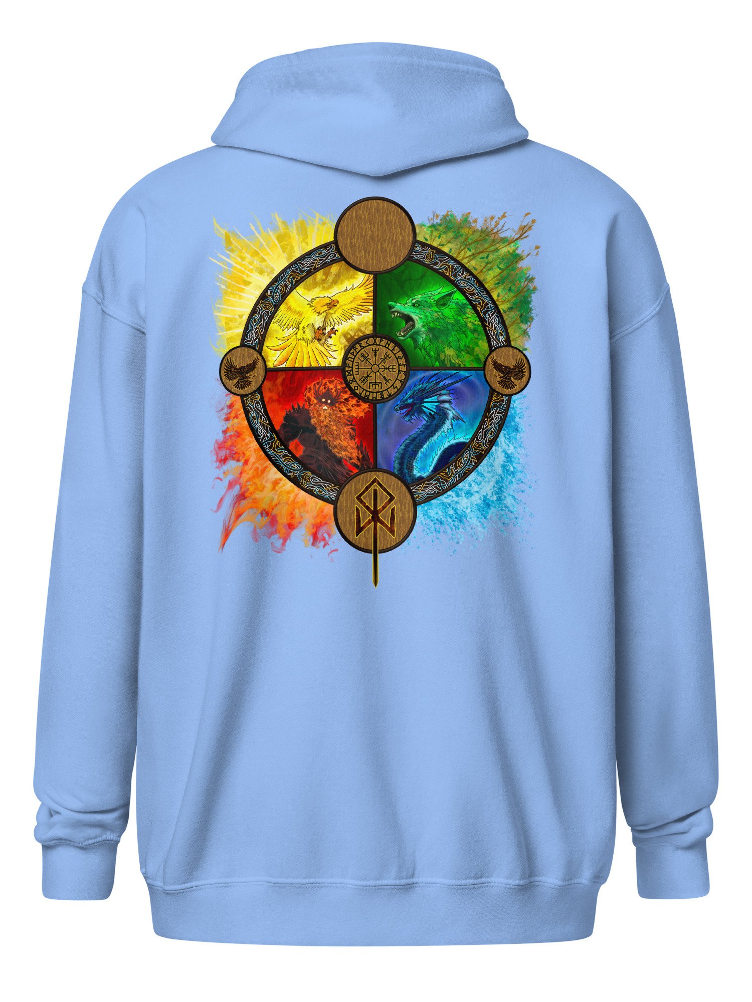 'BATTLE OF MIDGARD' SHIELD ZIP HOODIE by MIMIDOTB product image (37)