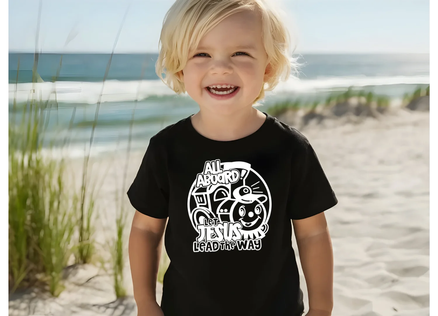 All Aboard - Let Jesus Lead the Way Toddler T-Shirt product image (4)