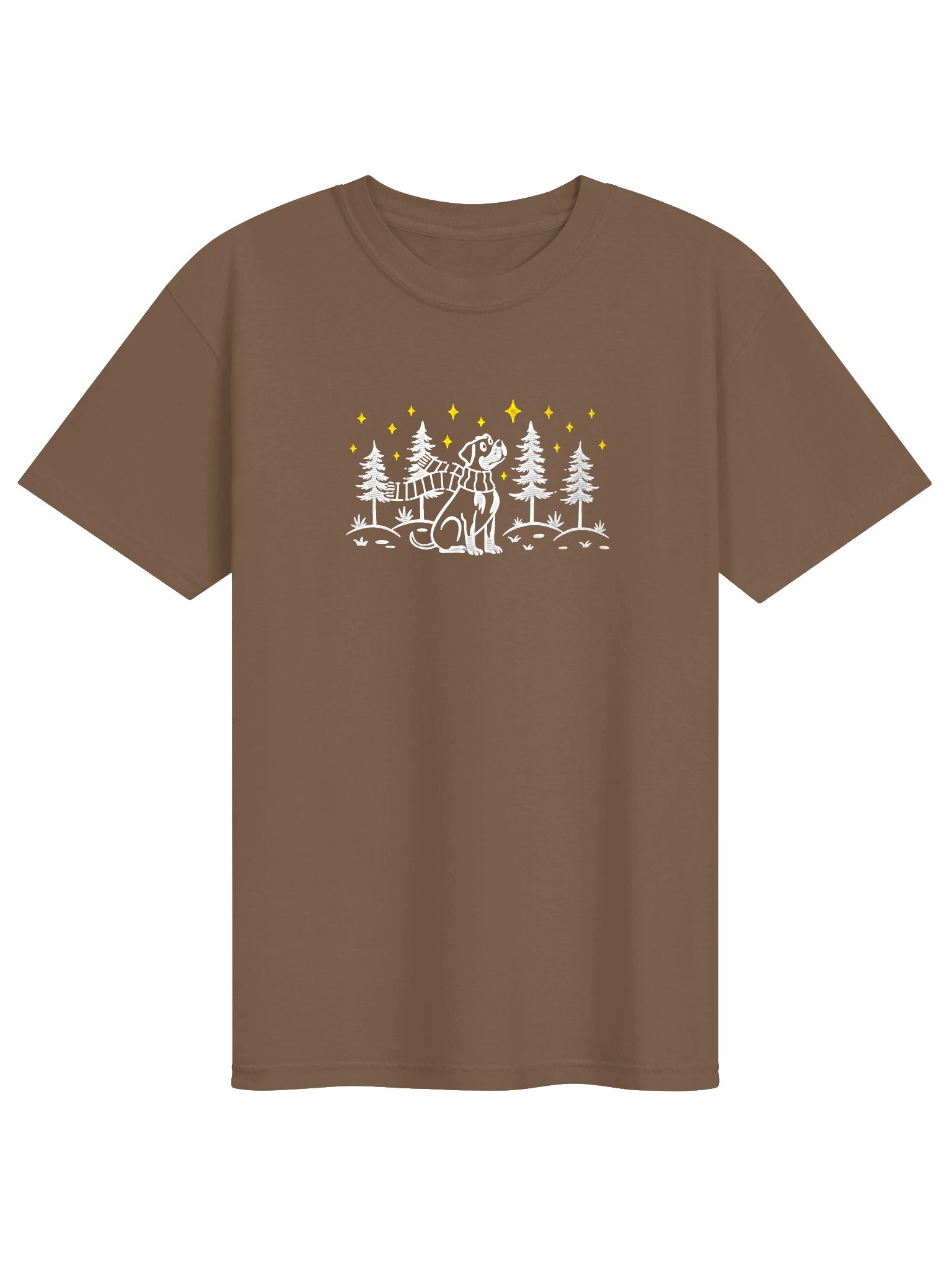 Rottweiler Winter/Christmas Line Art Design Embroidered T-Shirt product image (33)