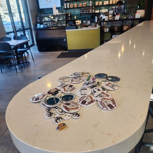 Left some buttons before closing time today. They will likely be there in the morning