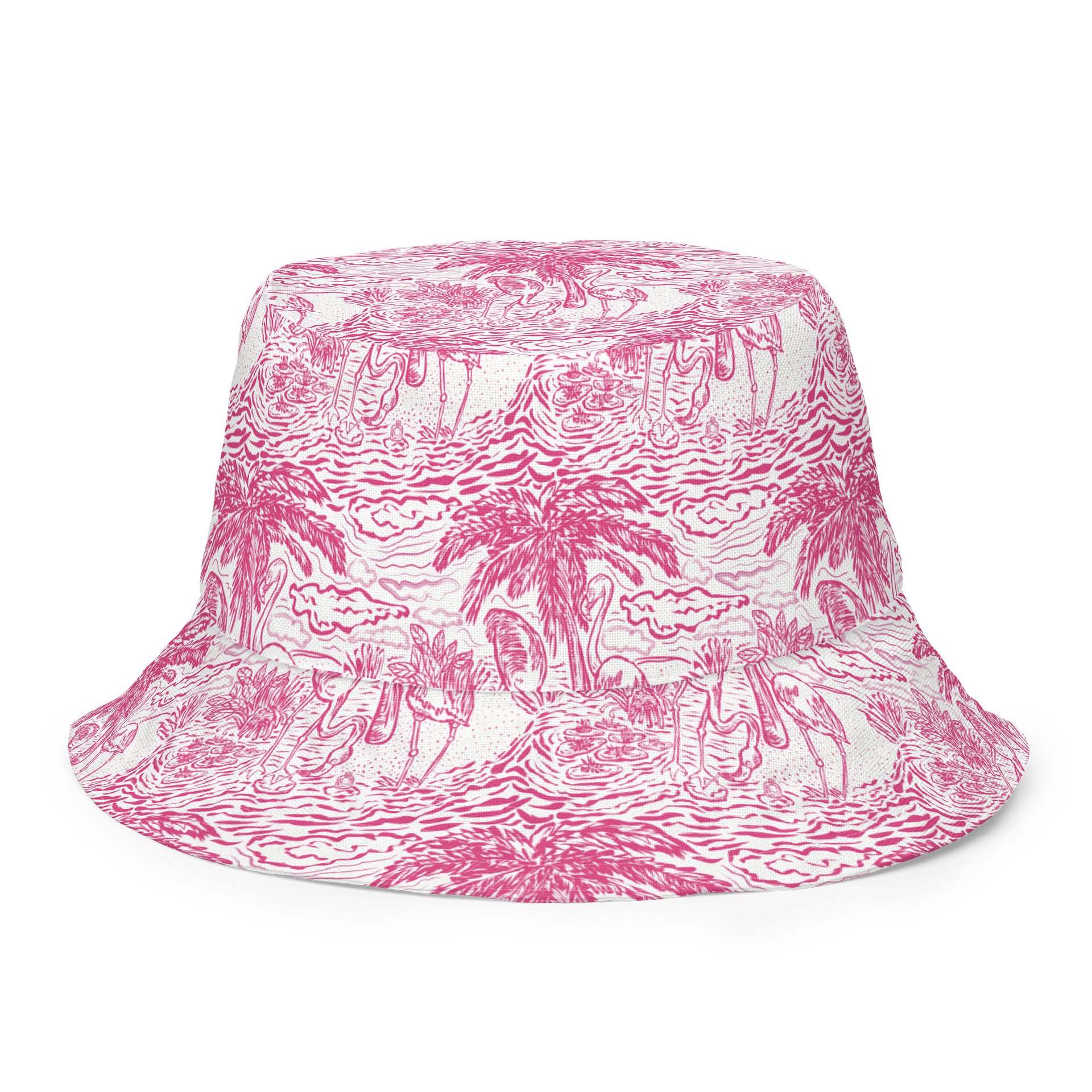Pink Palm Dream Reversible Bucket Hat product image (1)
