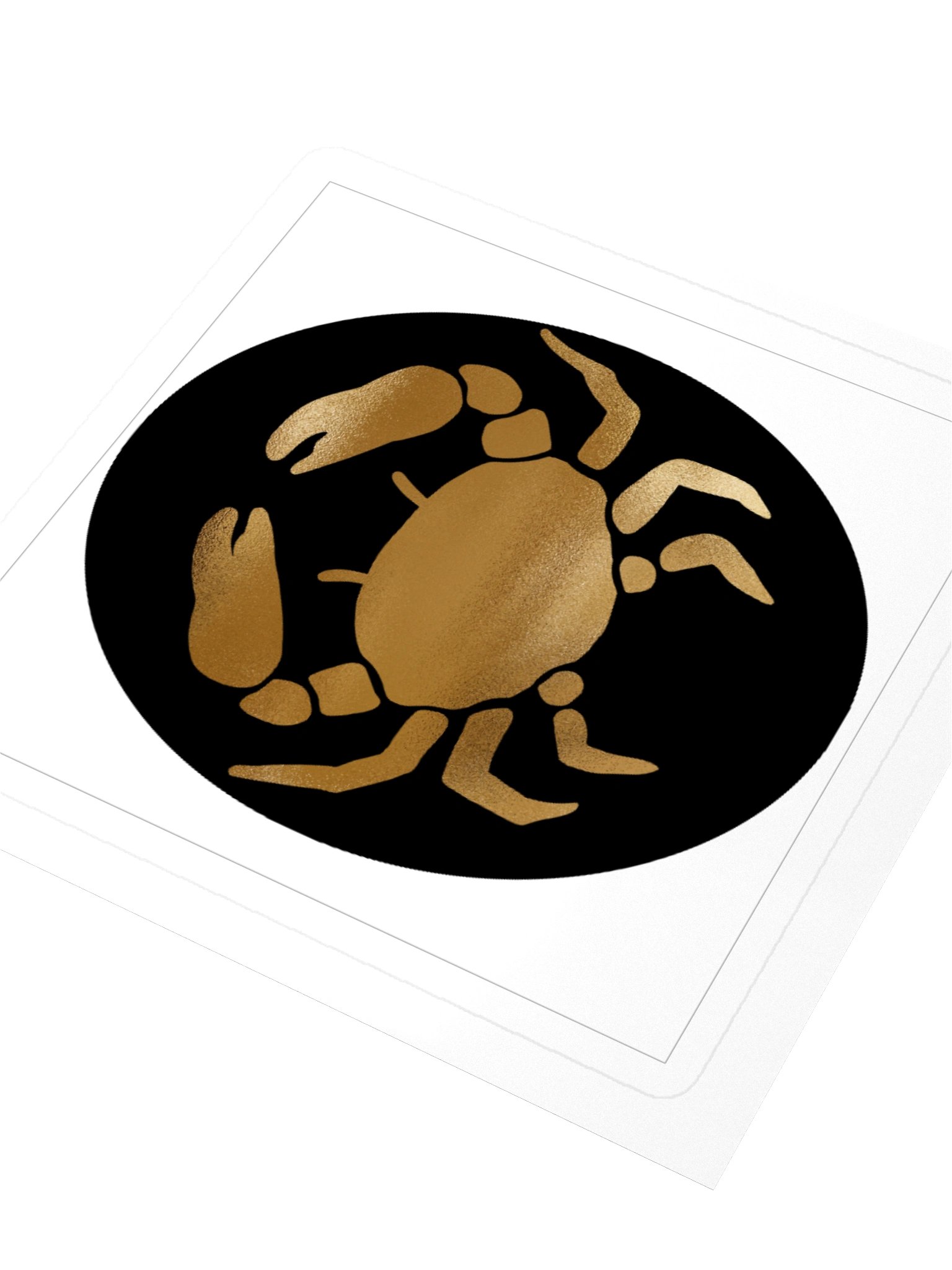 Golden Crab Kiss Cut Sticker product image (3)