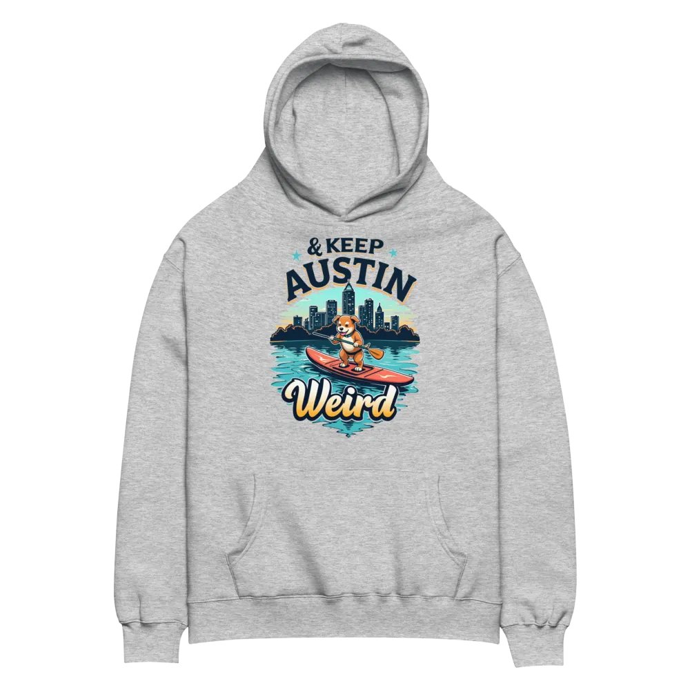 Keep Austin Weird Dog Paddleboarding Hoodie product image (4)