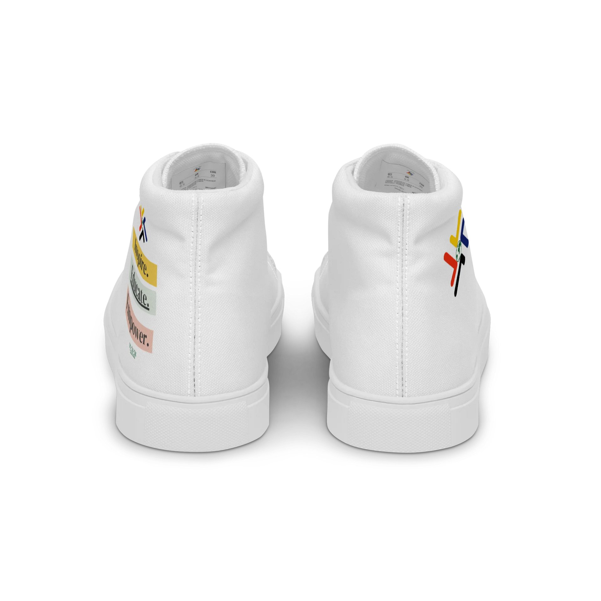 Inspire.Educate.Empower. Women's High Top Canvas Shoes product image (3)