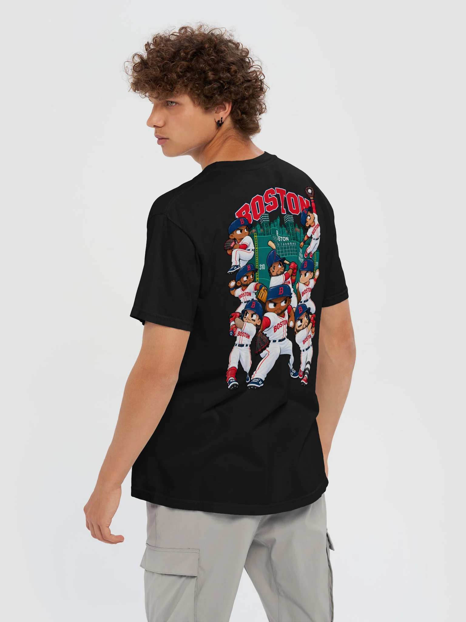 Boston Baseball 2026 "Postseason" Animated Player Back Print T-Shirt product image (6)