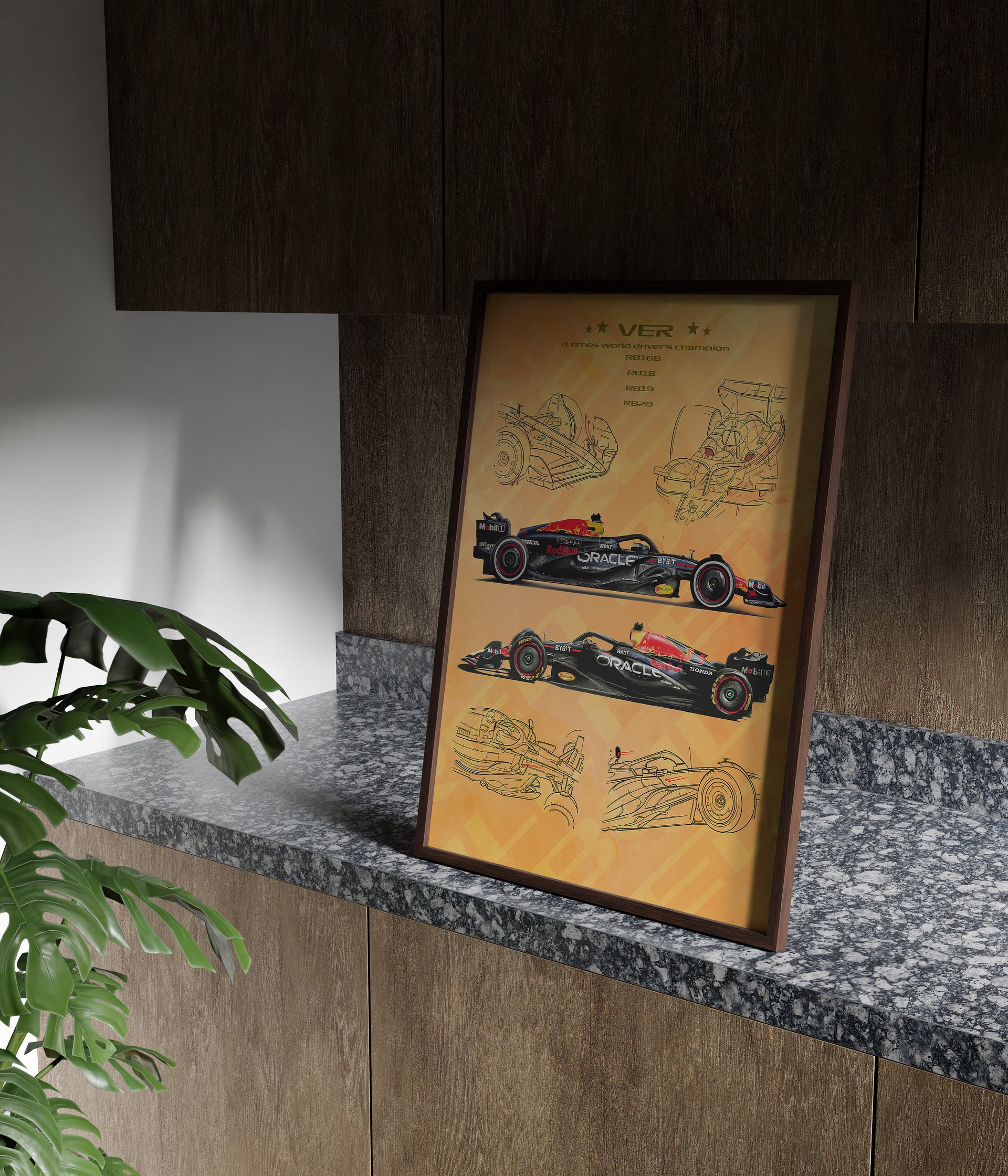 DIGITAL Max Verstappen 2024 Champion, orange army, RB20 Red Bull Racing, Verstappen, Formula-1, F1 Posters, F1 Art, Formula 1 Wall Art Gifts for Him product image (6)