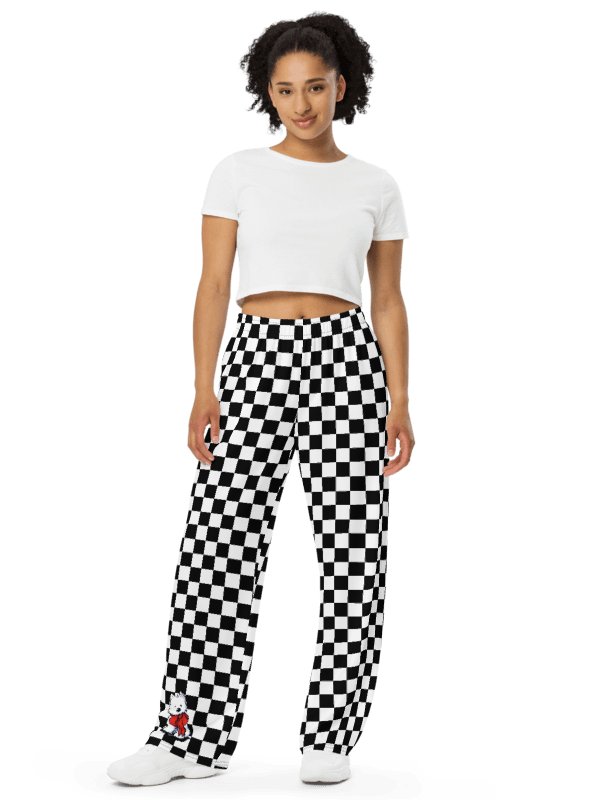 Valentine Westie Checkered Wide Leg Pants product image (1)