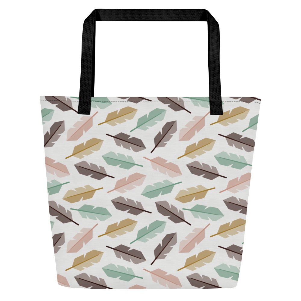 Mid-Century Modern Feathers Large Tote Bag product image (3)