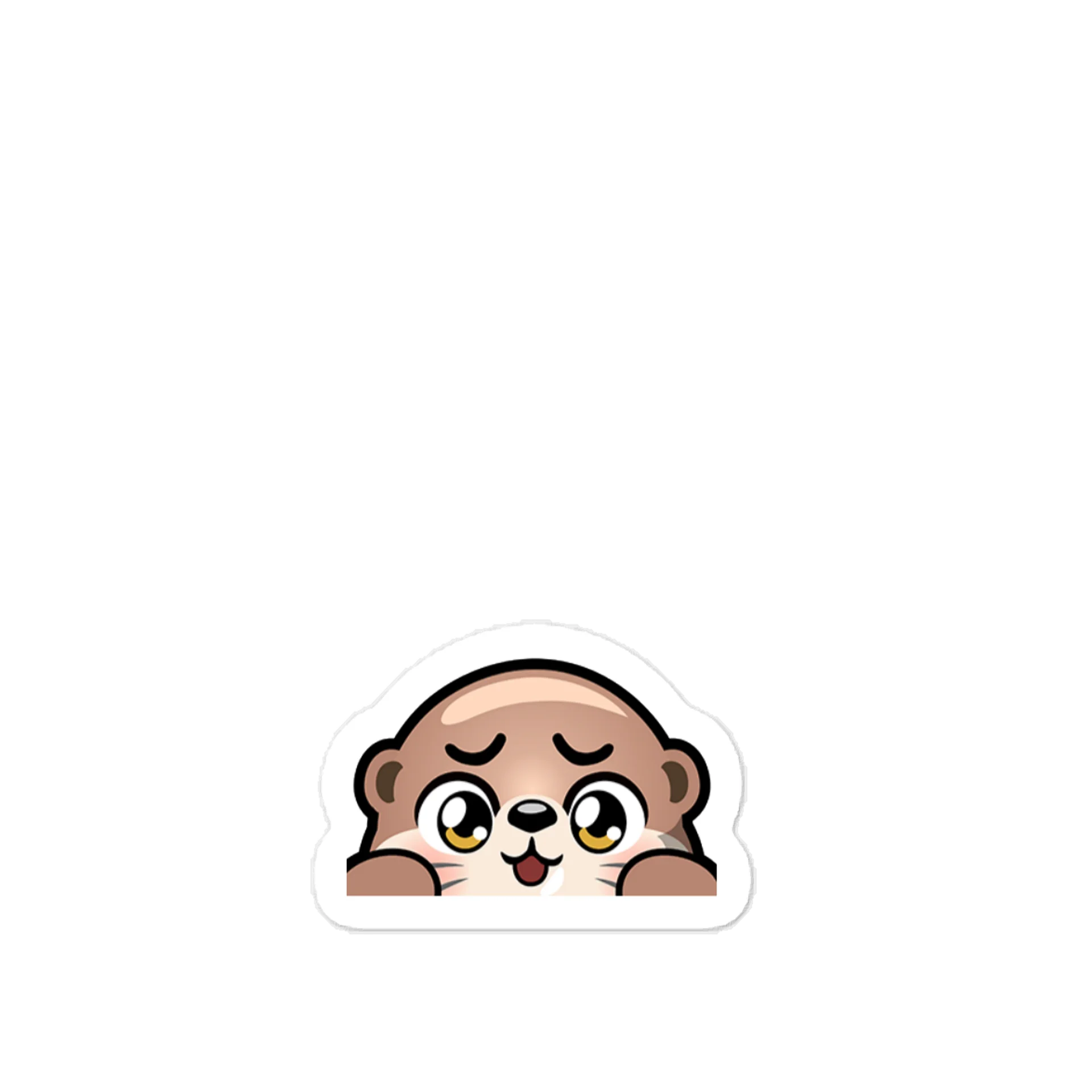 Otter Peeking Sticker product image (1)