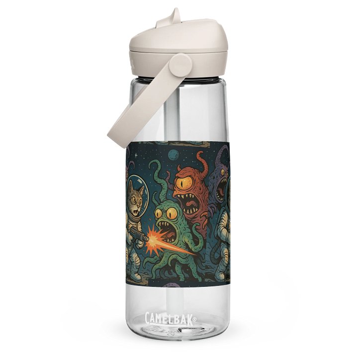 AstroCat Adventure Flip Straw Water Bottle product image (1)