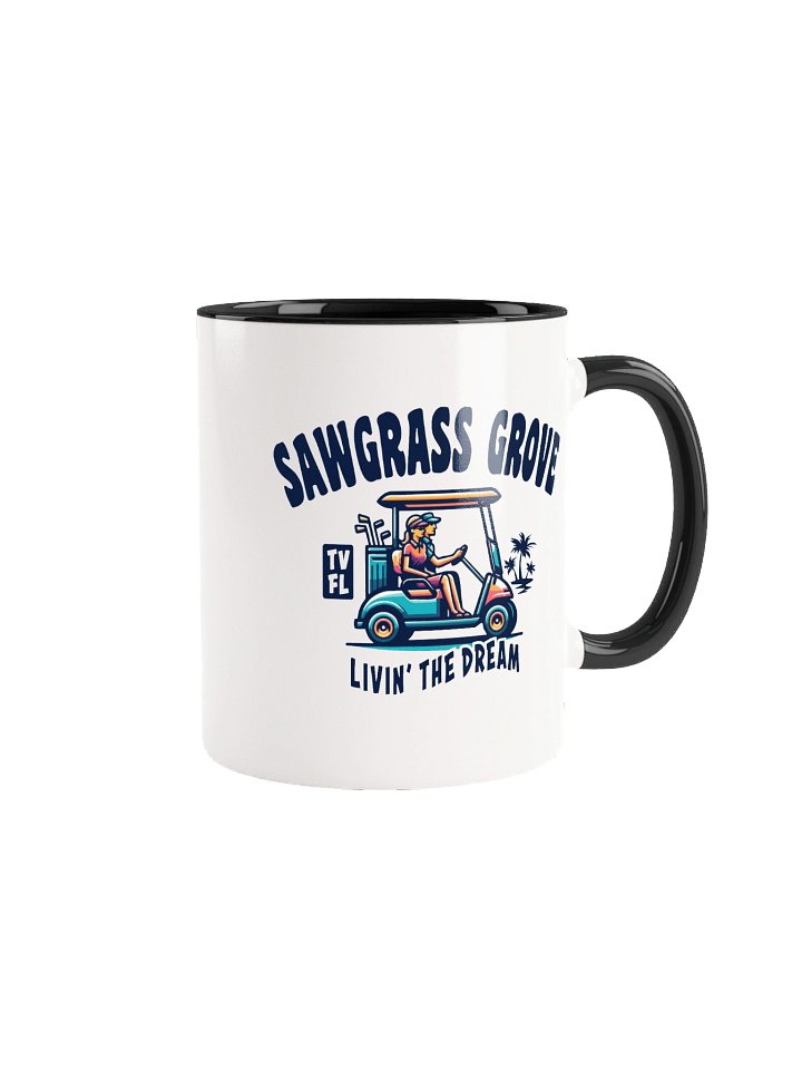 Sawgrass Grove TV Florida USA Fun Golf Cart Design Coffee Mug product image (1)