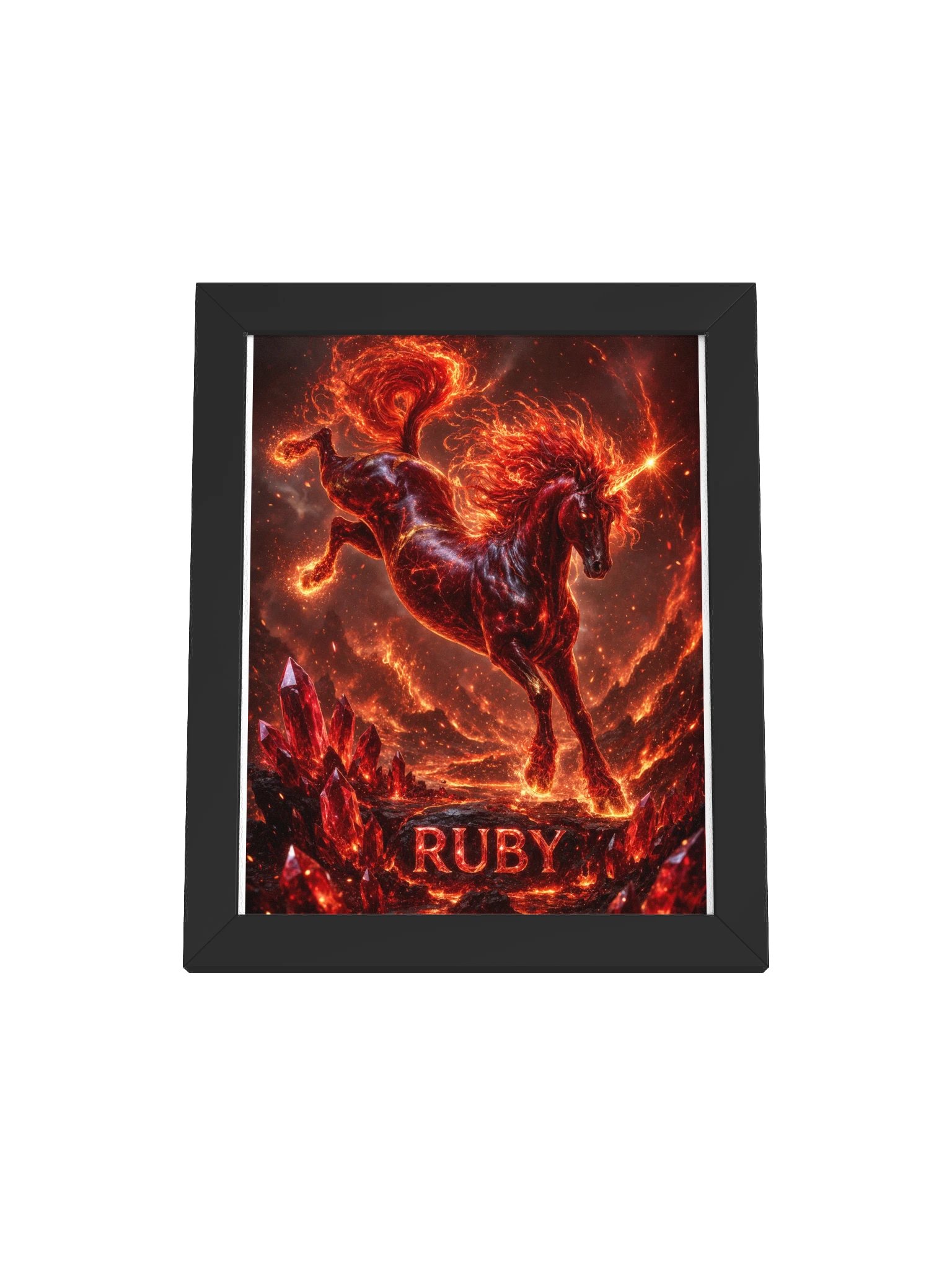Ruby Unicorn Framed Poster product image (97)