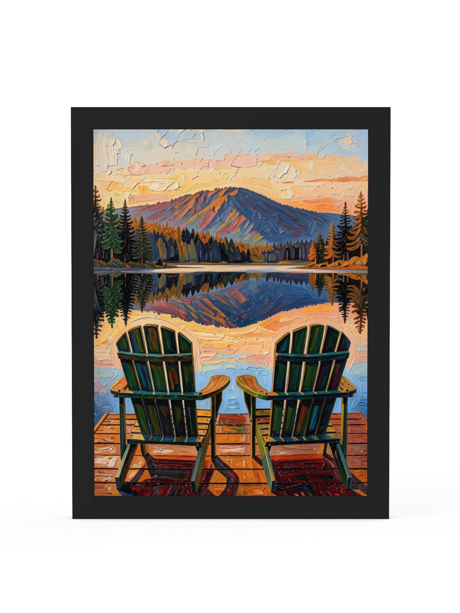 Dock Chairs at Sunset Framed Print product image (4)