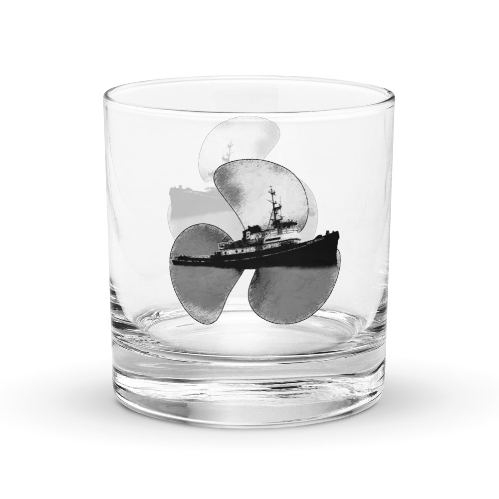 Red Twin Anchor Marco tug Rocks Glass 10.5oz product image (3)