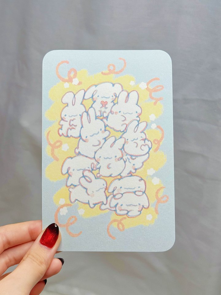 Blue Doodle Bunni Postcard product image (2)
