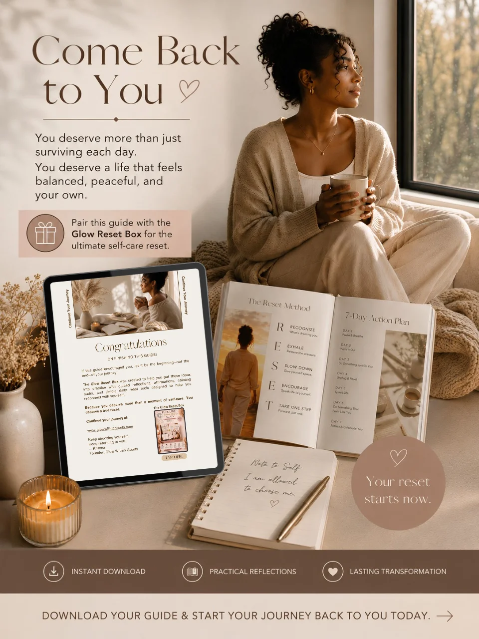 Beyond the Surface: A Guided Self-Care Workbook for the Woman Who's Been Carrying Too Much product image (4)