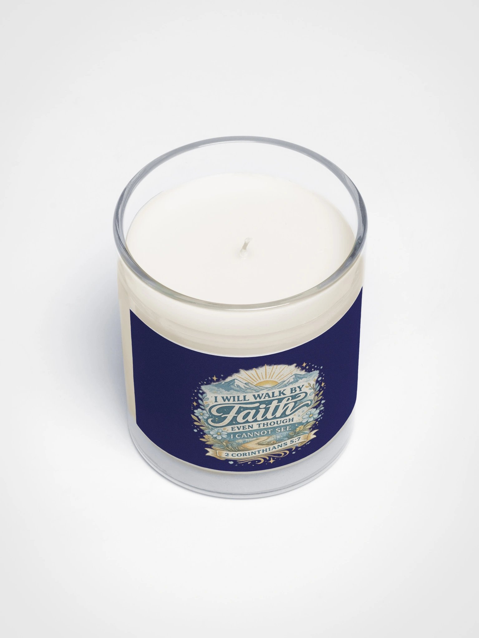 I Will Walk by Faith Even Though I Cannot See Soy Wax Candle product image (4)