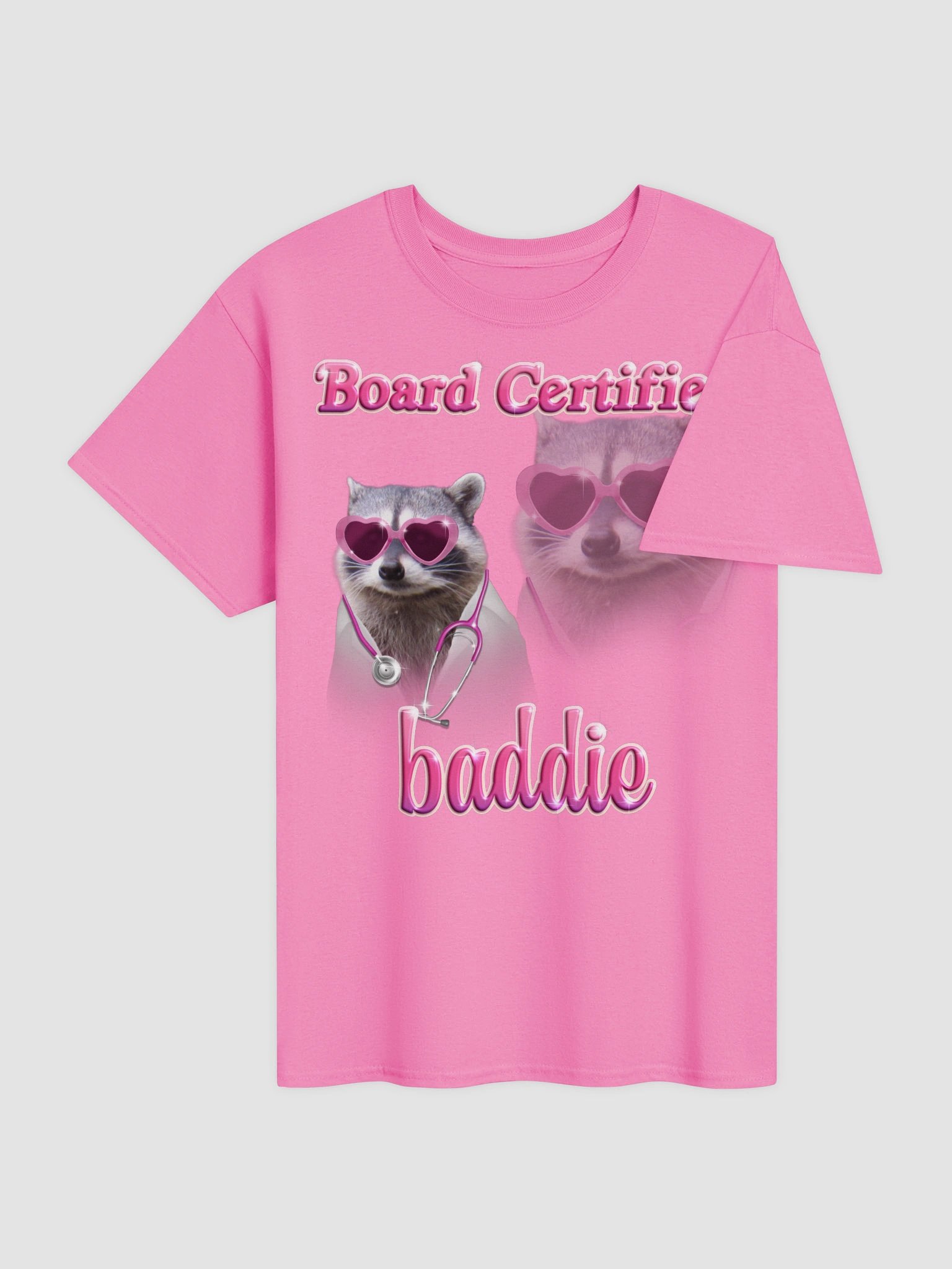 Board Certified Baddie - Doctor Raccoon T-shirt product image (5)
