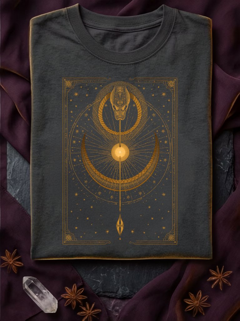 Golden Occult Sun Tarot Tee product image (1)