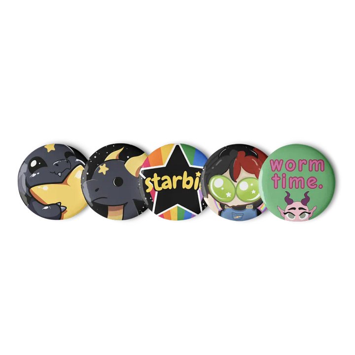 Starbie and Nocturne Pin Set (Button Pins) product image (1)
