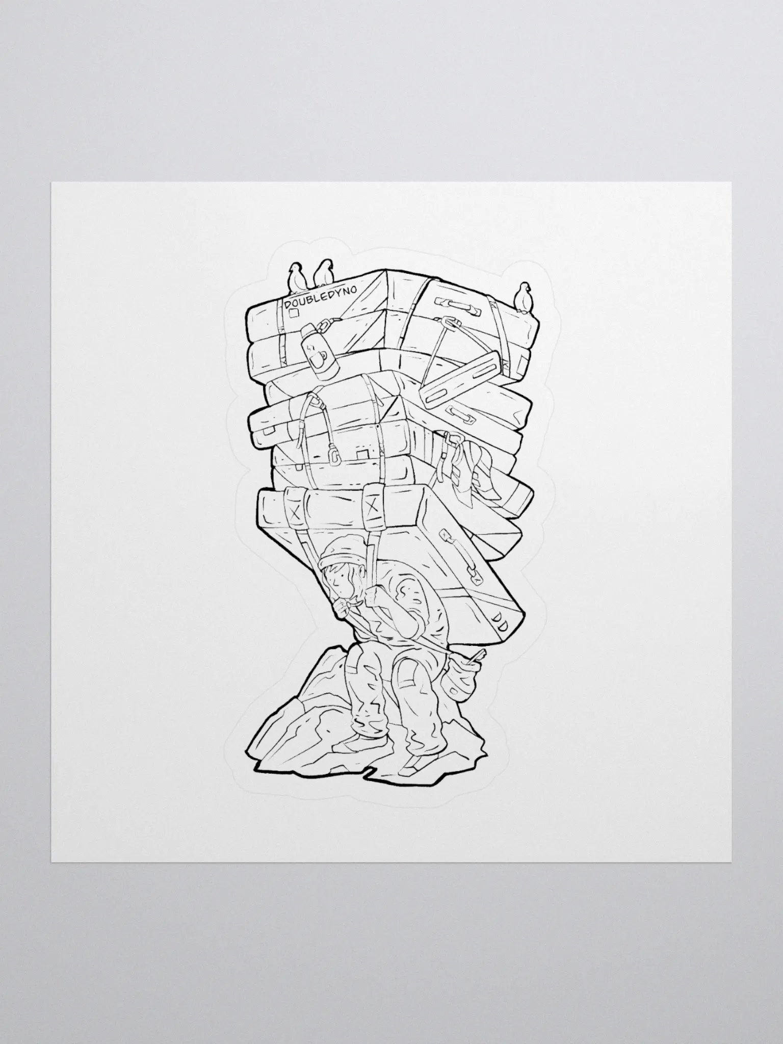 Crash pad tower sticker product image (1)