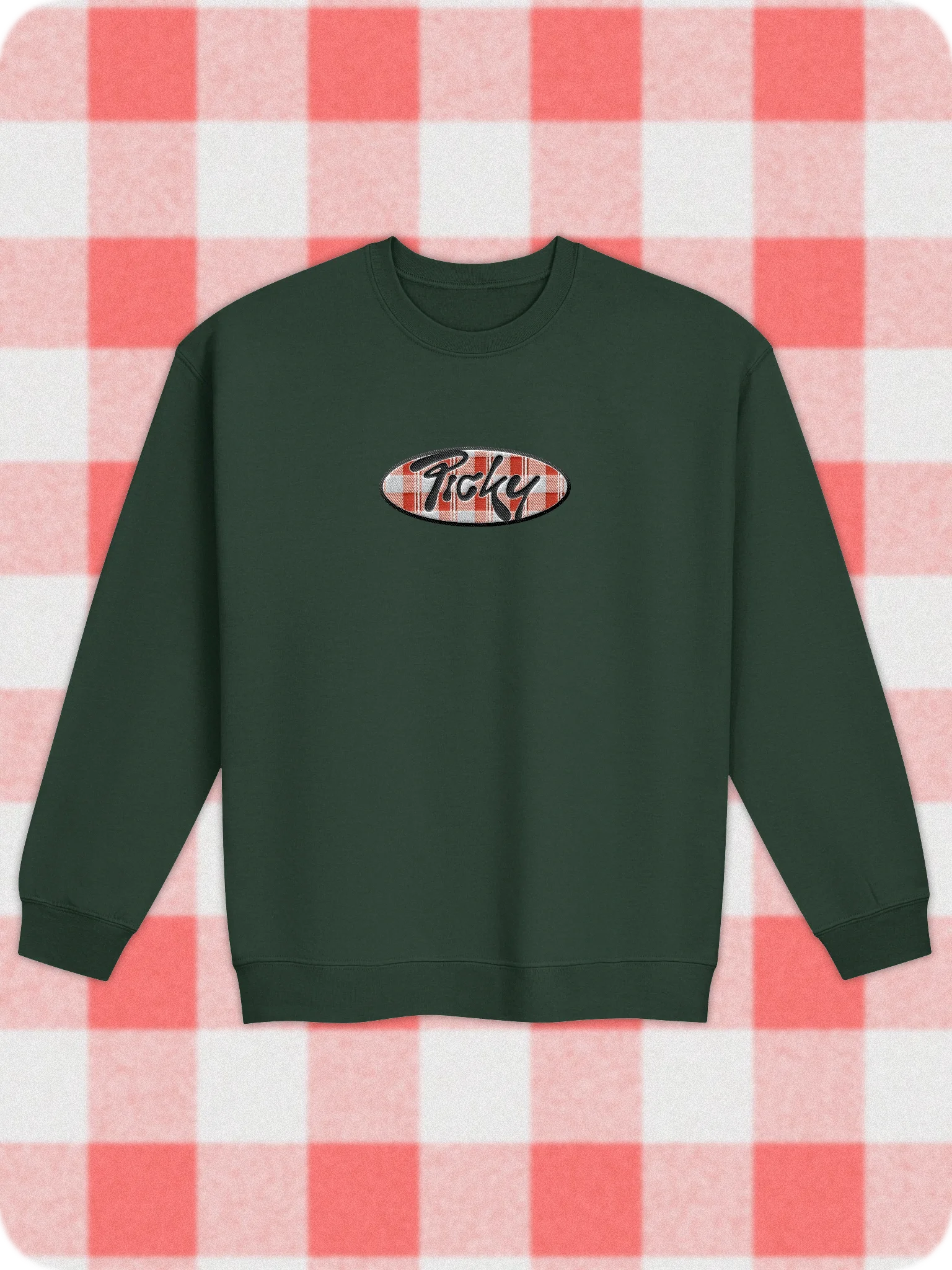 Picky Embroidered Crewneck (4 Colors) product image (5)