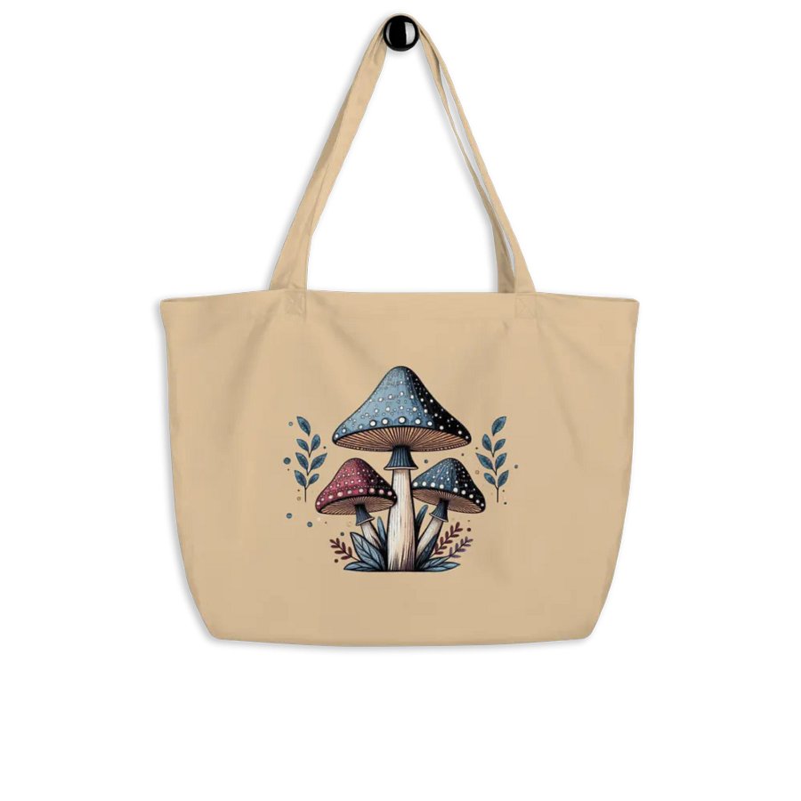 Simple Mushroom Delight Organic Cotton Tote Bag product image (4)