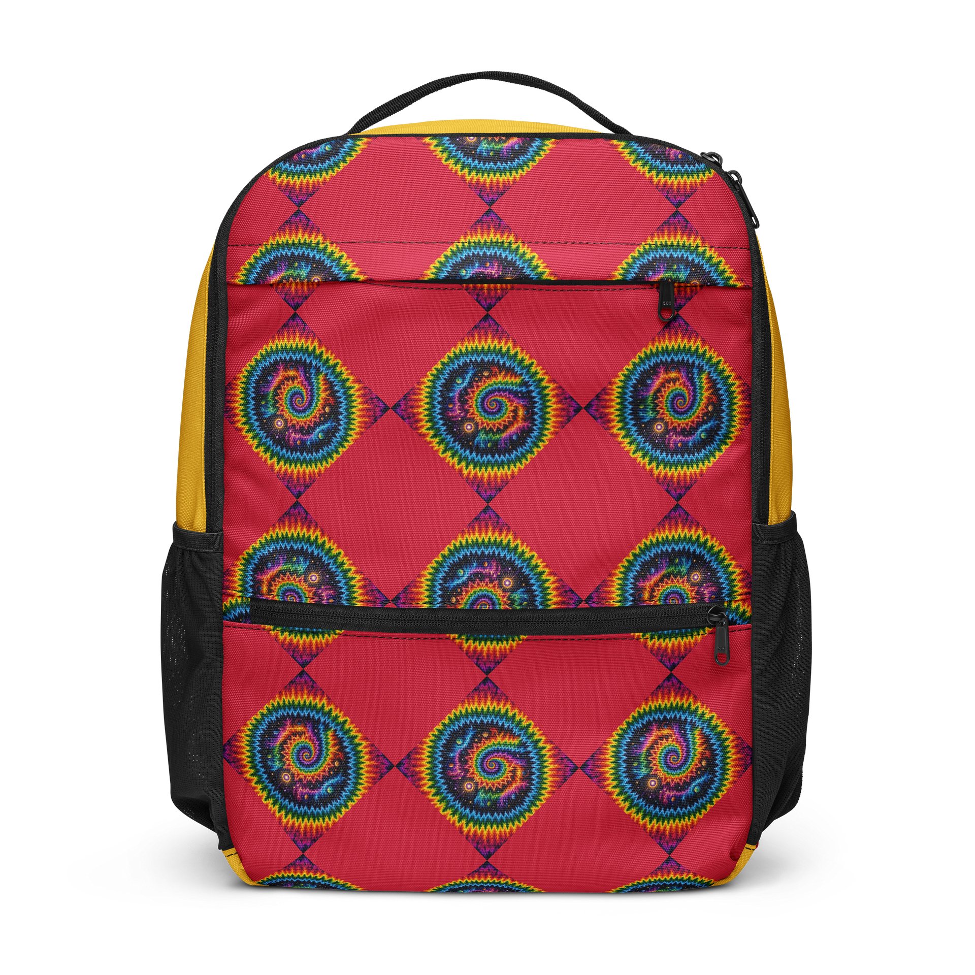 Rainbow Spiral Grid Utility Backpack product image (1)