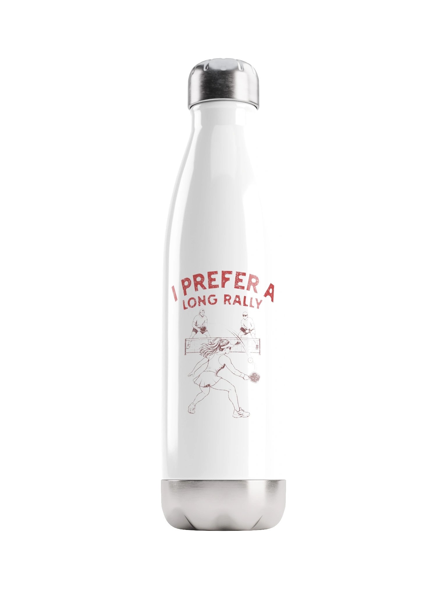 I Prefer a Long Rally Water Bottle – Funny Pickleball Water Bottle product image (1)