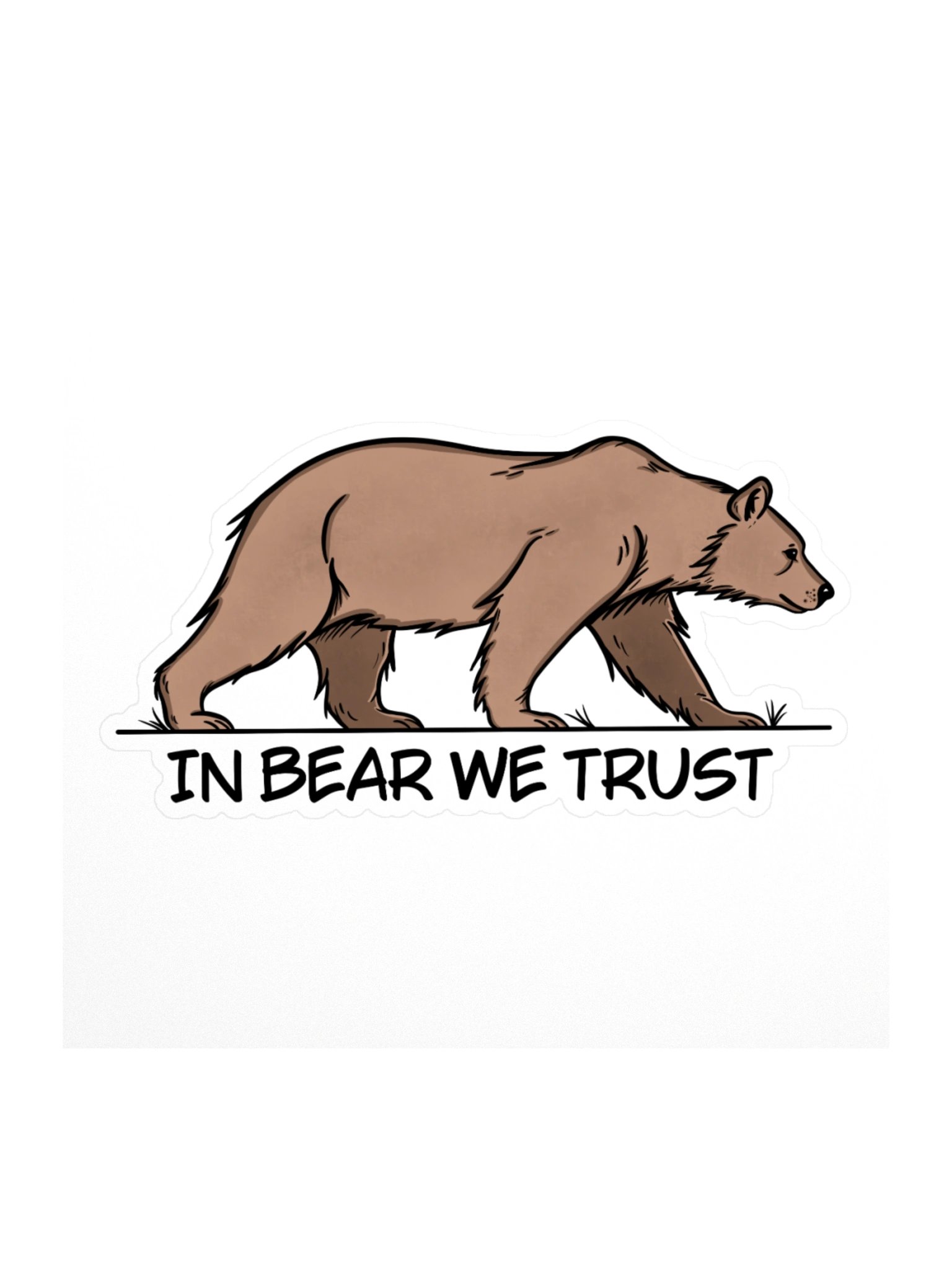 In Bear We Trust Kiss Cut Sticker product image (1)