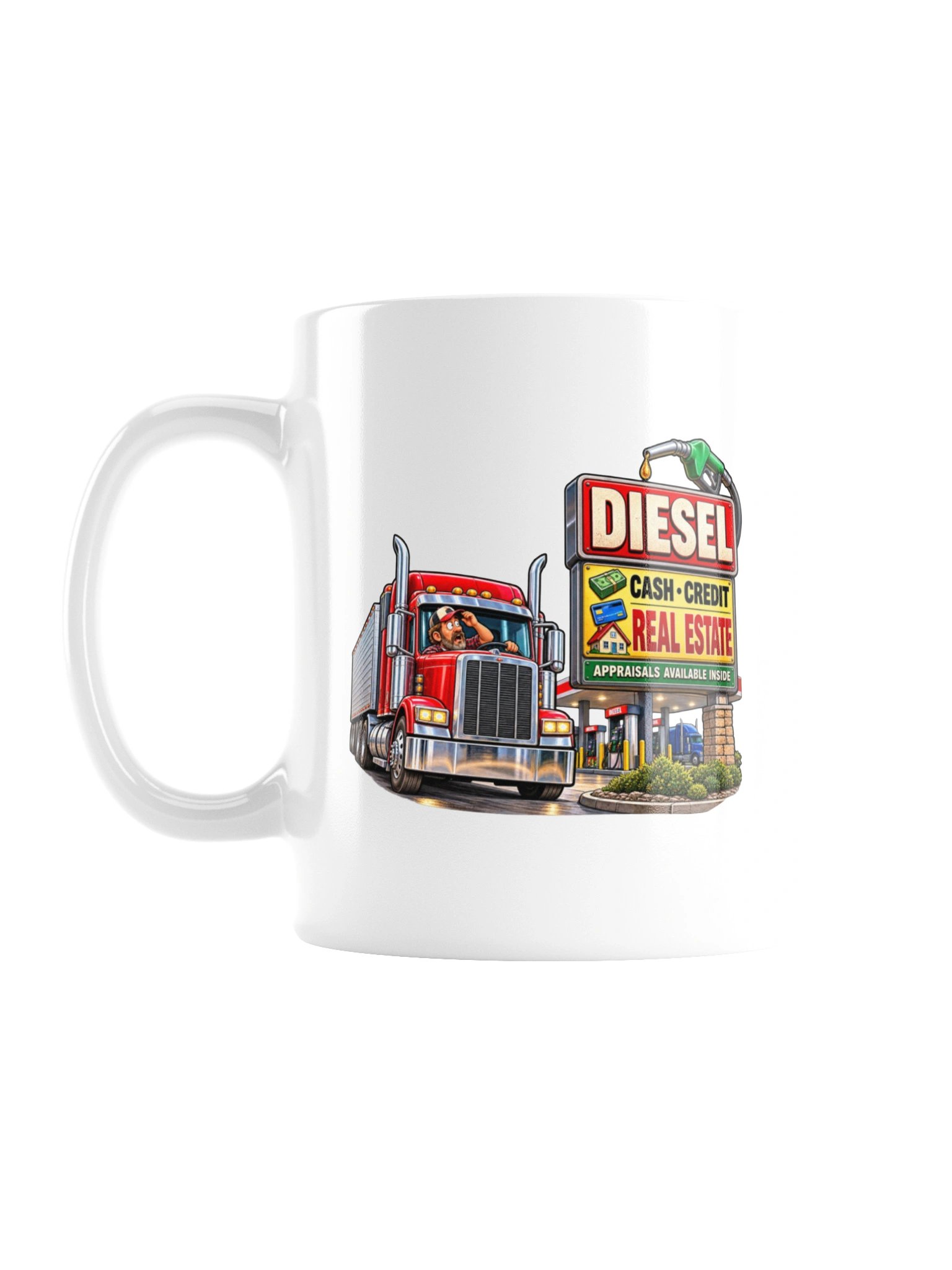 DIESEL — CASH • CREDIT • REAL ESTATE -MUG product image (3)