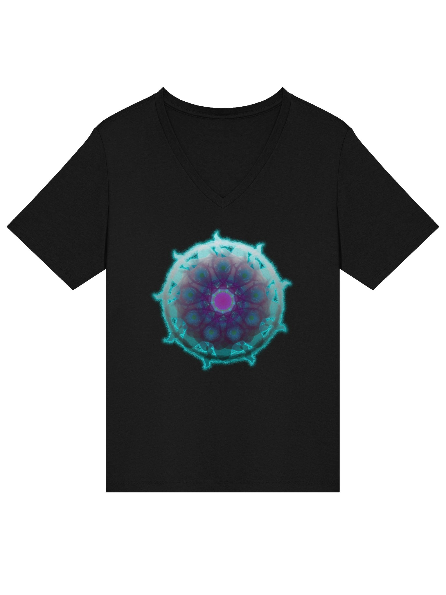 Neon Bloom V-Neck Tee product image (1)