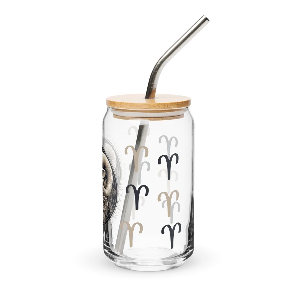 Aries Ram Zodiac Glass Can Sipper product image (4)