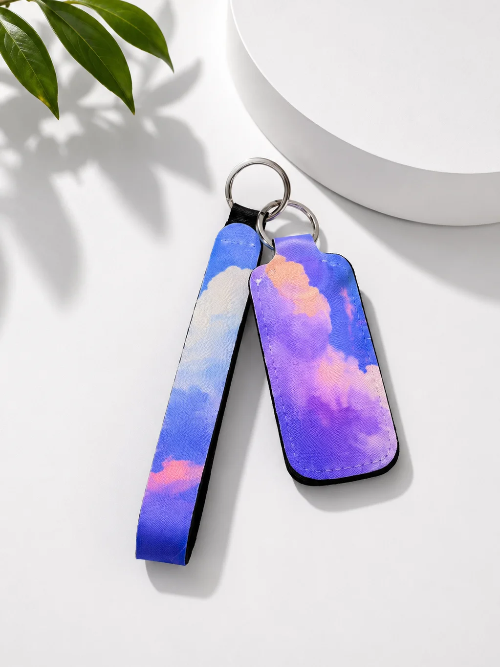 Cloudy Lip Balm Keychain Holder product image (2)