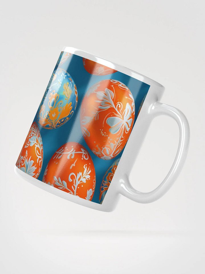 Springtime Eggs Orange & Blue Mug product image (3)